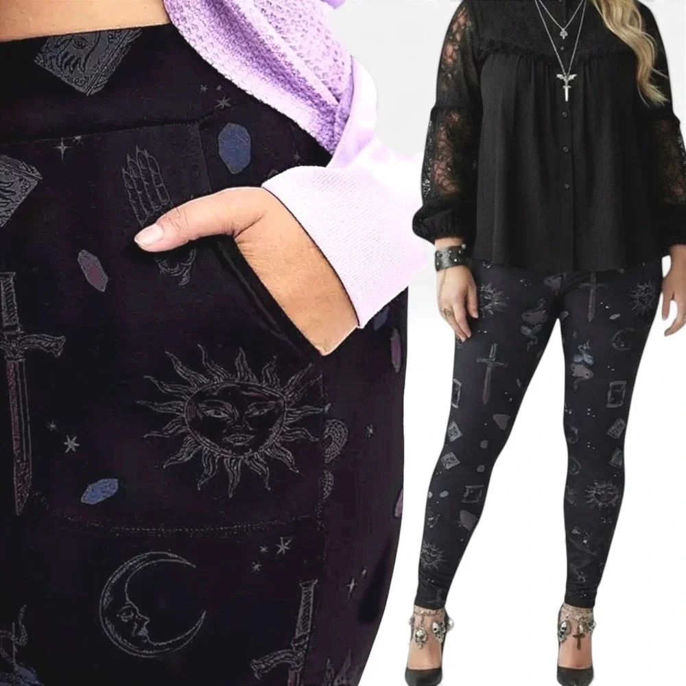 TORRID Celestial Mystic Graphic Full-Length Leggings w/Pockets NWT Size 5X